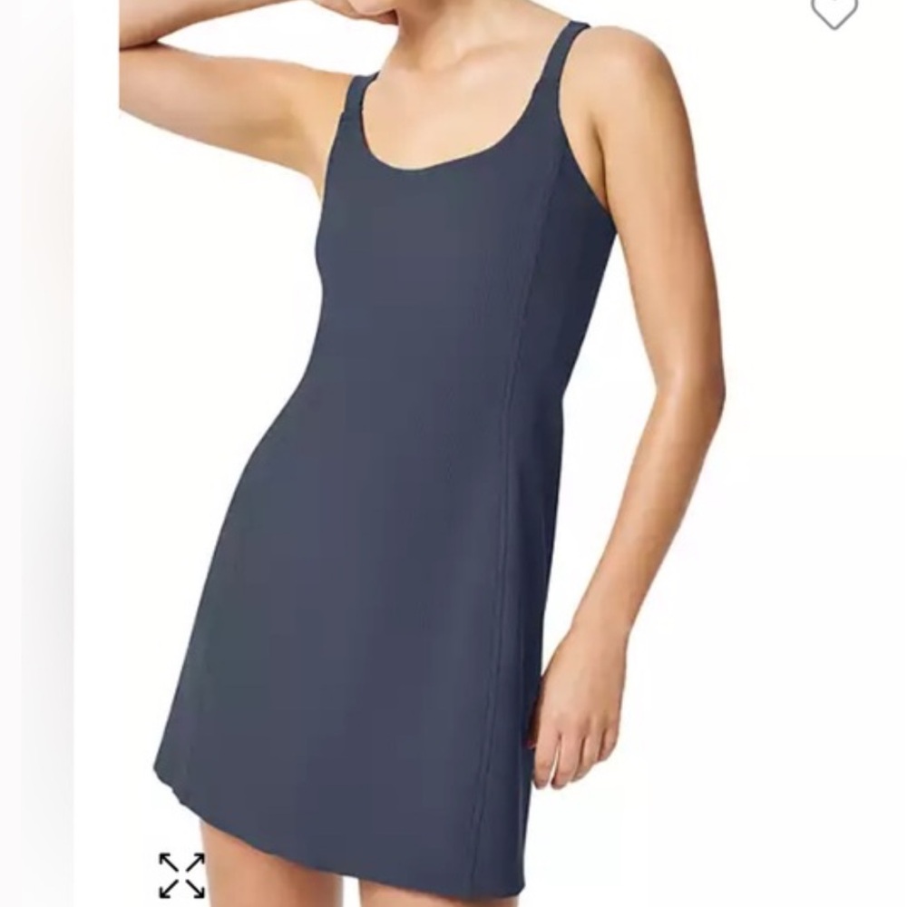 SPANX Blue/Gray Ribbed Mini Athletic Dress